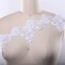 1 Yard White Lace Trim 3 Inch Beaded Bridal Veil Scalloped Edge Embellishment